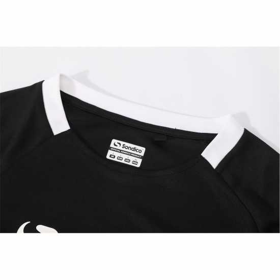 Sondico Футболна Фланелка Полиестер Fundamental Polyester Football Top Mens Черно/Бяло Мъжко облекло за едри хора