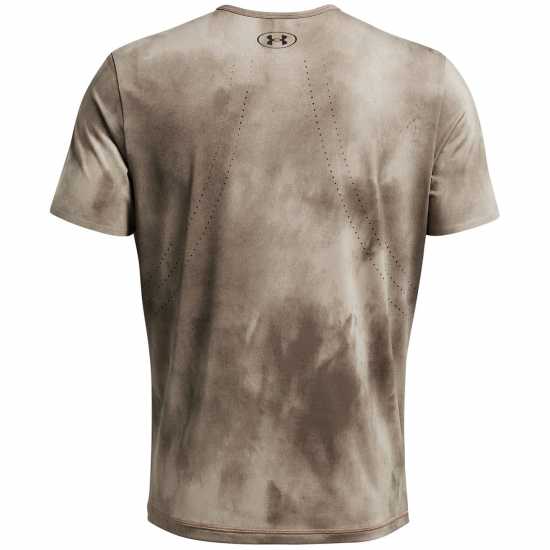 Under Armour Armour Vanish Elite Vent Prtd Ss Gym Top Mens Brown 