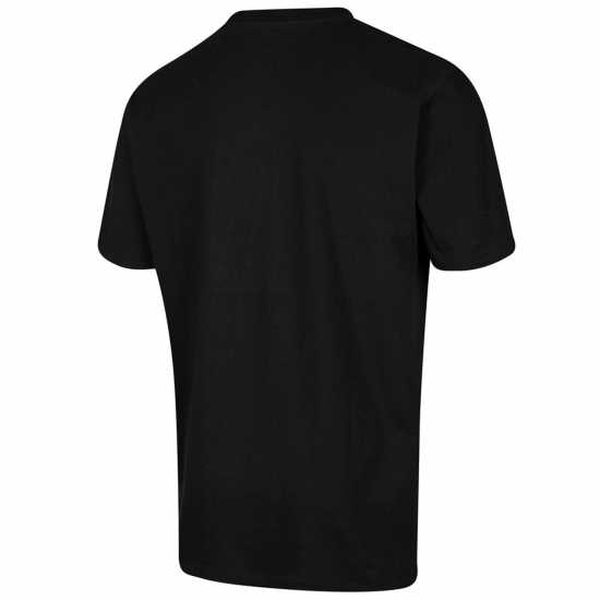 Мъжка Риза Golds Gym Logo T-Shirt Mens Черно/Злато Мъжко облекло за едри хора