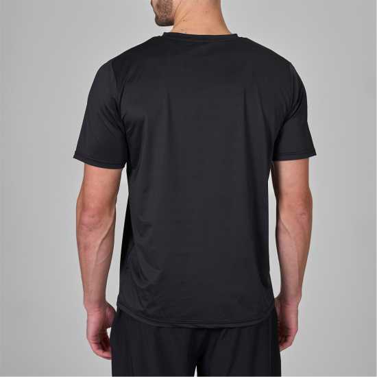 Мъжка Риза Flux Active Graphic Logo T-Shirt Mens Черно Атлетика