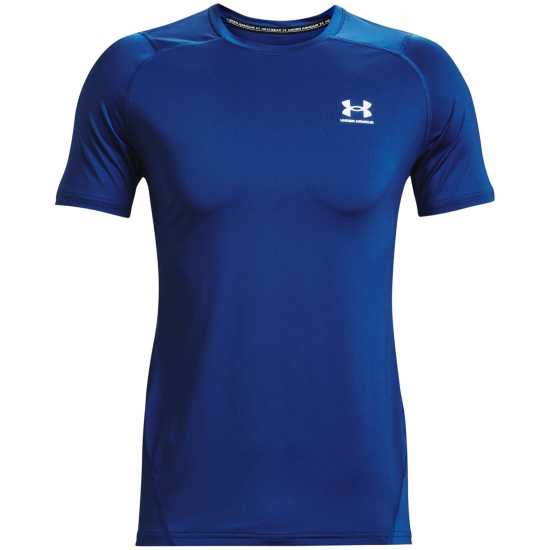 Under Armour Armour Ua Hg Fitted Ss Gym Top Mens Техническо синьо Атлетика