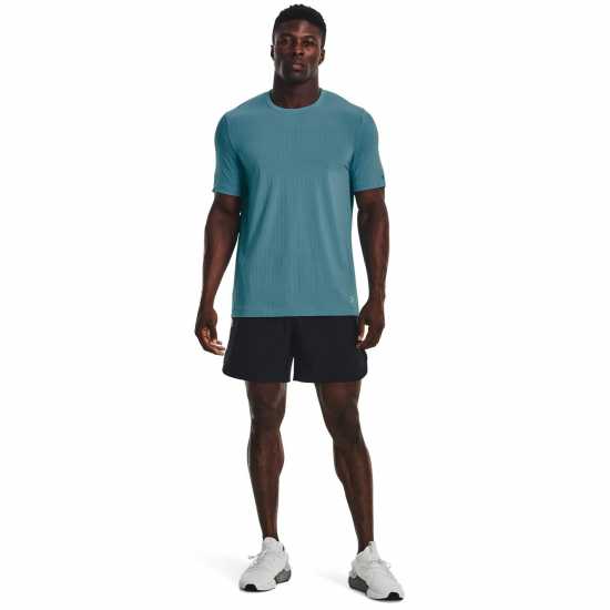 Under Armour Armour Ua Rush Seamless Ss Gym Top Mens Синьо Мъжки тениски с яка