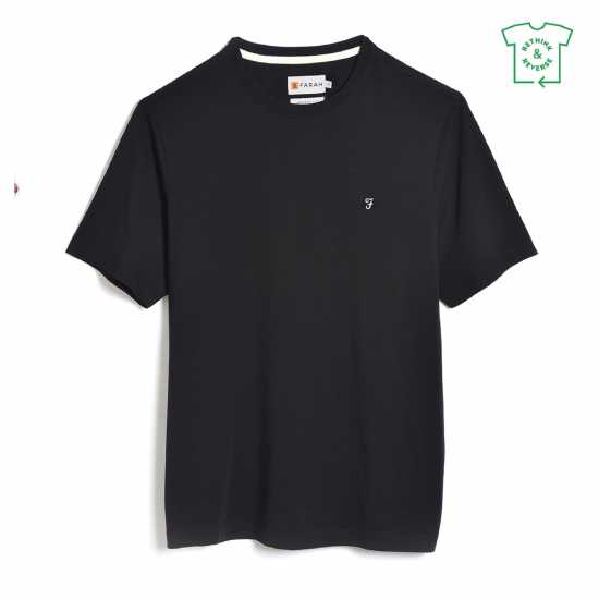 Farah Farah Eddie Crew T-Shirt Черно Мъжки тениски с яка