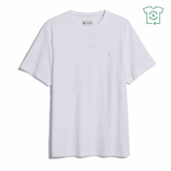 Farah Farah Eddie Crew T-Shirt Бяло 104 Мъжки тениски с яка