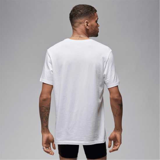 Nike Air Jordan Base Tee 2Pk Mens Бяло Мъжки тениски с яка