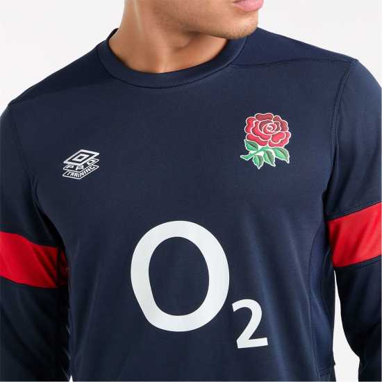 Umbro Фланелка С Дълъг Ръкав England Rugby Training Long Sleeve Jersey – Official Performance Wear  Мъжко облекло за едри хора