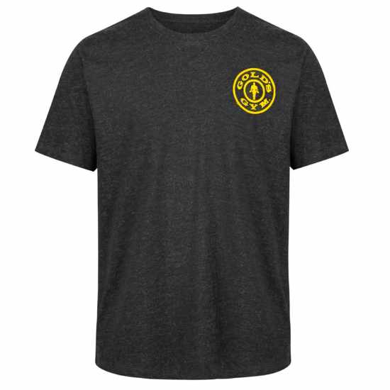 Golds Gym Мъжка Риза Basic Left Chest T-Shirt Mens Черно Мъжко облекло за едри хора