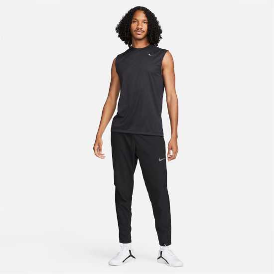 Nike Dri-FIT Legend Men's Sleeveless Fitness T-Shirt Черно/сребро Мъжки тениски с яка