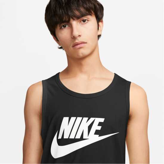 Nike Sportswear Men's Tank Черно/Бяло Мъжки тениски с яка