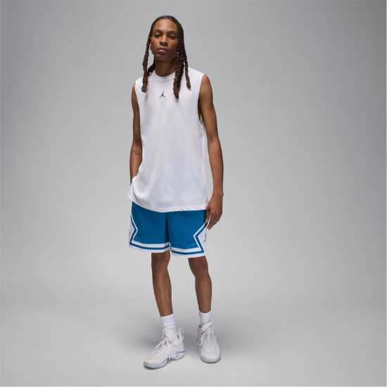 Air Jordan Sport Men's Dri-FIT Sleeveless Top Бяло/Черно Мъжки тениски с яка