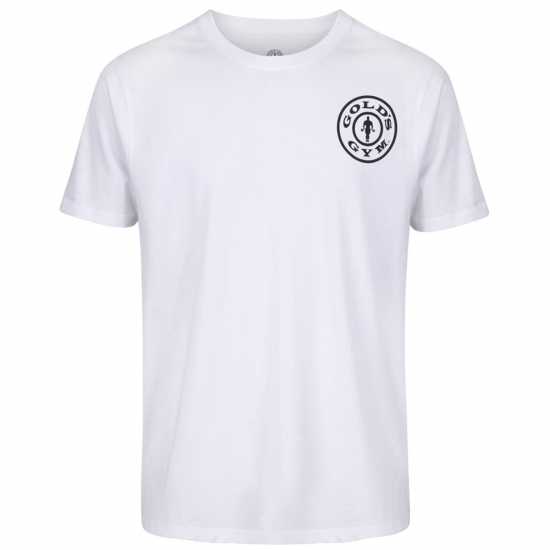 Мъжка Тениска Golds Gym T Shirt Mens Бяло/Черно Атлетика