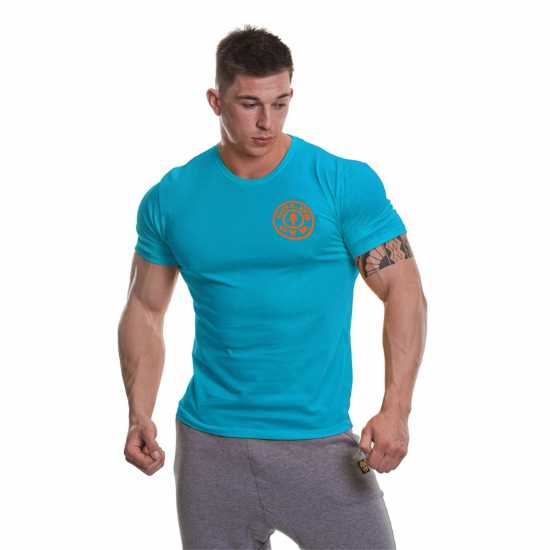 Мъжка Тениска Golds Gym T Shirt Mens Тюркоаз/Оранжев Атлетика