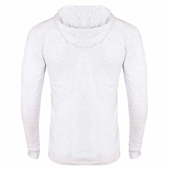 Golds Gym Hoodie Mens Бял Марл Мъжки тениски с яка