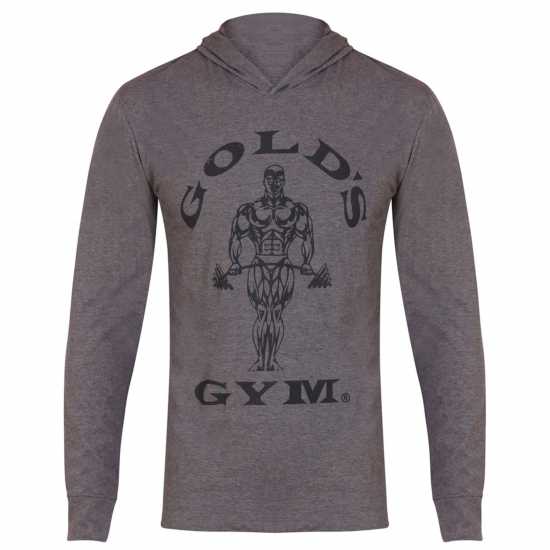 Golds Gym Hoodie Mens Сив марл Мъжки потници