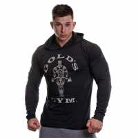 Golds Gym Hoodie Mens Черно марл Мъжки потници