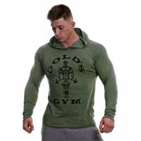 Golds Gym Hoodie Mens Армейски марл Мъжки потници