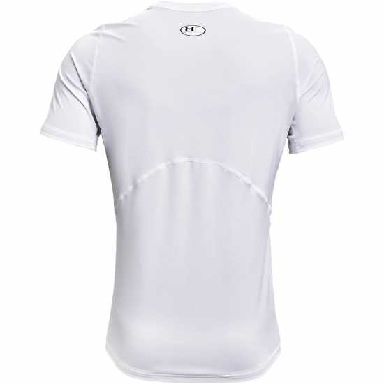 Under Armour Спортно Горнище Три Четвърти Heatgear Armour Fitted Short Sleeve Training Top Mens Бяло/Черно Мъжки тениски с яка