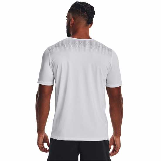 Under Armour Armour Ua Armourprint Ss Gym Top Mens White/Black Мъжки ризи