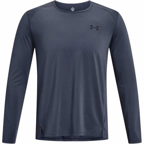 Under Armour Armour Ua Armourprint Ls Gym Top Mens Сиво ливане Мъжки тениски с яка