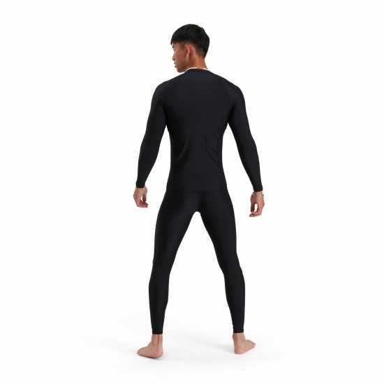 Speedo Men's Long Sleeved Sun Protection Top Черно/Бяло Атлетика