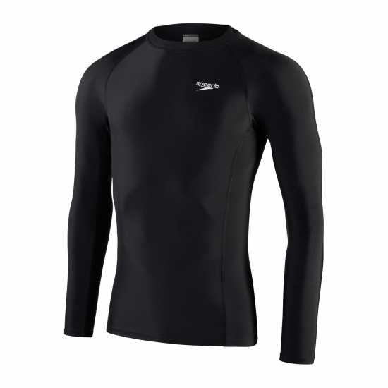 Speedo Men's Long Sleeved Sun Protection Top Черно/Бяло Атлетика