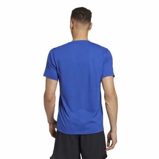 Adidas Train Essentials Feelready Training T-Shirt Полу прозрачен син Атлетика