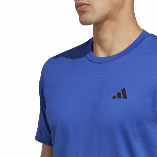 Adidas Train Essentials Feelready Training T-Shirt Полу прозрачен син Атлетика