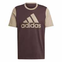 Adidas Essentials Single Jersey Big Logo T-Shirt Кафяво/Карго 