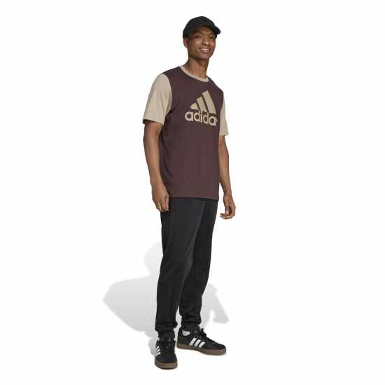 Adidas Essentials Single Jersey Big Logo T-Shirt Кафяво/Карго 