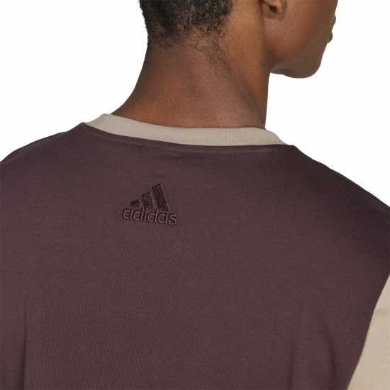 Adidas Essentials Single Jersey Big Logo T-Shirt Кафяво/Карго 