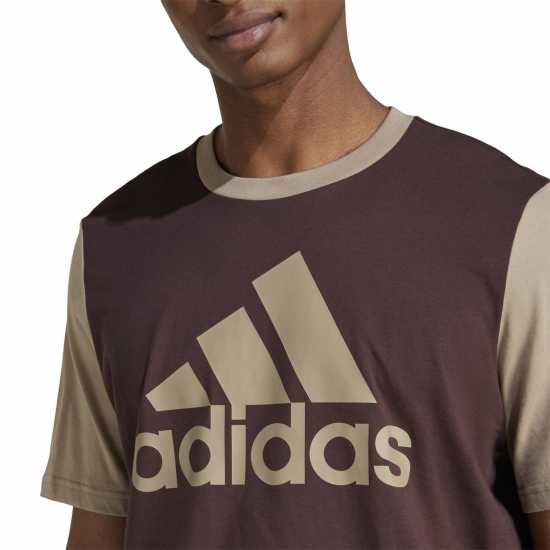 Adidas Essentials Single Jersey Big Logo T-Shirt Кафяво/Карго 