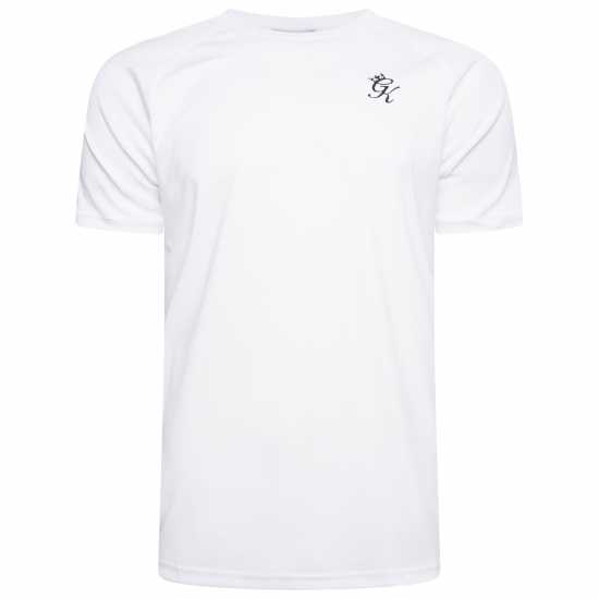 Gym King Core Plus Poly Tee Бяло Мъжки тениски с яка