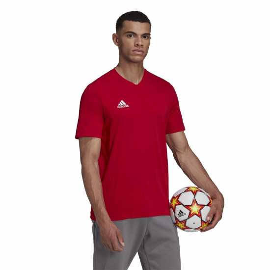 Adidas Мъжка Риза Ent22 T-Shirt Mens Червено Мъжки тениски с яка