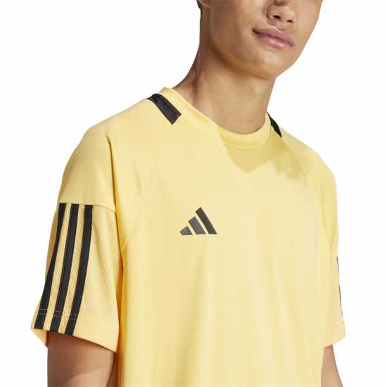 Adidas Мъжка Тениска Classic 3 Stripe Sereno T Shirt Mens Семспа Мъжки тениски с яка