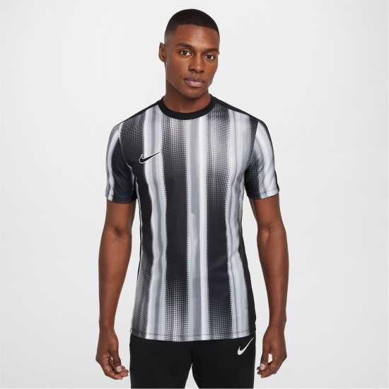 Nike Academy Men's Dri-FIT Short-Sleeve Soccer Top Сиво/Черно 