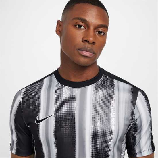 Nike Academy Men's Dri-FIT Short-Sleeve Soccer Top Сиво/Черно 