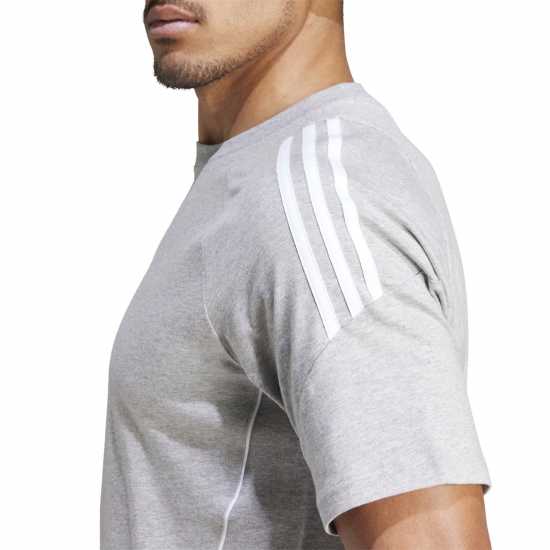 Adidas Мъжка Риза Tiro 24 Sweat T-Shirt Mens Сиво Хезър / Бяло Мъжки ризи