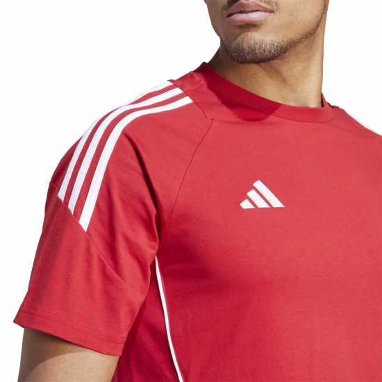 Adidas Мъжка Риза Tiro 24 Sweat T-Shirt Mens мощно червено 2/бяло Мъжки ризи