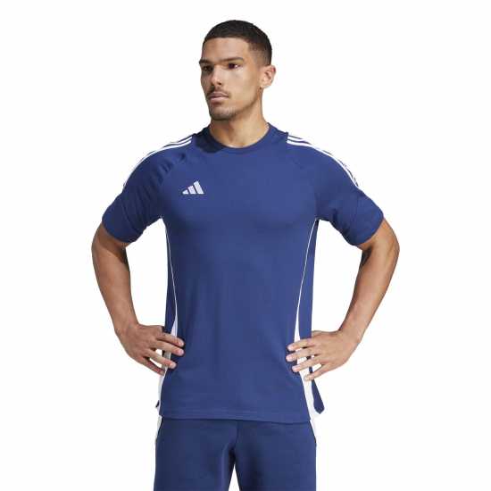 Adidas Мъжка Риза Tiro 24 Sweat T-Shirt Mens Отбор Нви/Бял Мъжки ризи