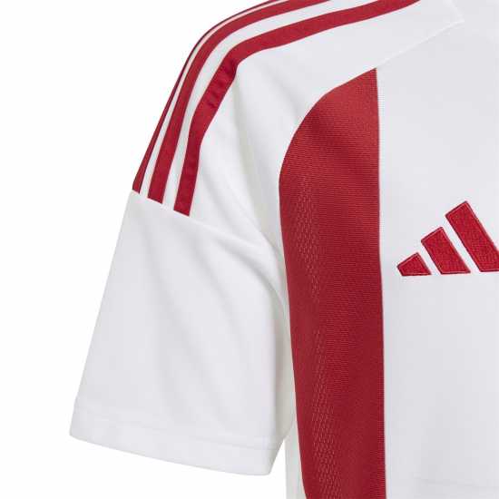 Adidas Striped 24 Jersey Kids Бяло/Червено Детски тениски и фланелки