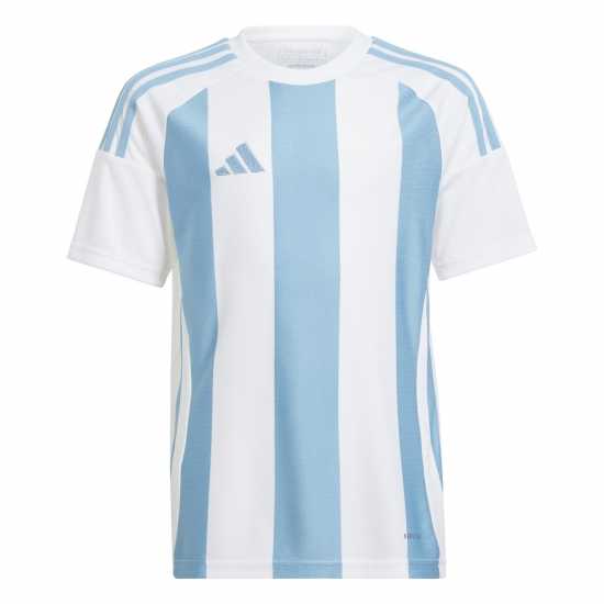 Adidas Striped 24 Jersey Kids светло синьо/бяло Детски тениски и фланелки