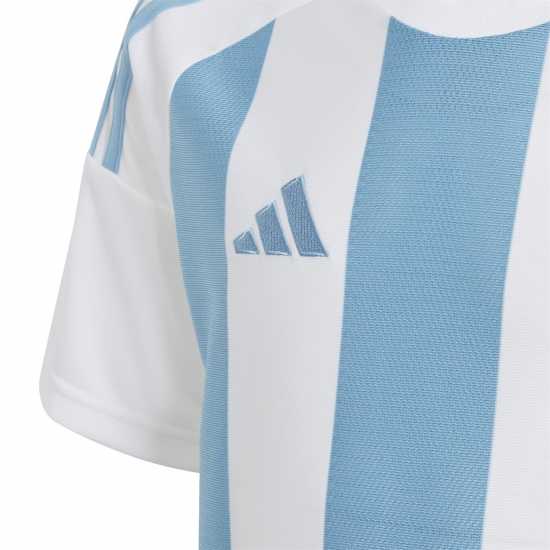 Adidas Striped 24 Jersey Kids светло синьо/бяло Детски тениски и фланелки