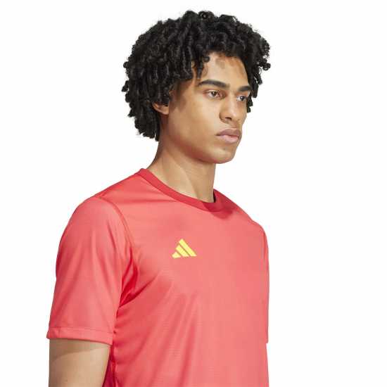 Adidas Reversible 24 Jersey силно червено 2/жълто Мъжки тениски с яка