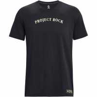 Under Armour Мъжка Риза Project Rock T-Shirt Mens Black Мъжки ризи