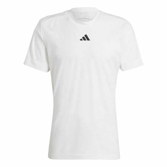 Adidas Мъжка Риза Aeroready Freelift Pro Tennis T-Shirt Mens Бяло Мъжки тениски с яка