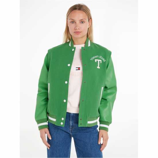 Tommy Jeans Tjw Zip Off Sleeve Letterman  