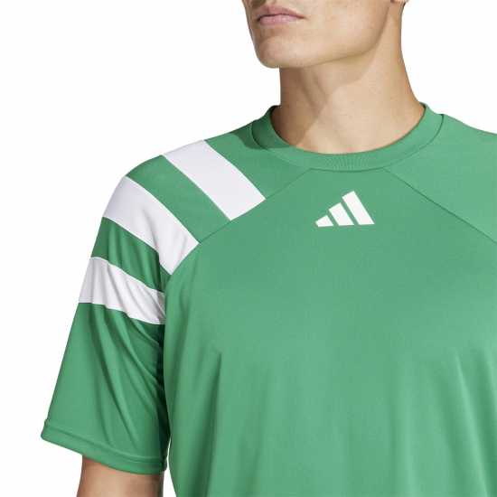 Adidas Мъжка Риза Fortore 23 Football Shirt Mens Зелено/Бяло 