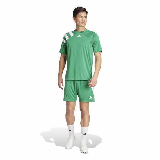 Adidas Мъжка Риза Fortore 23 Football Shirt Mens Зелено/Бяло 