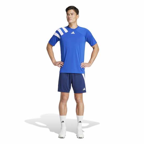 Adidas Мъжка Риза Fortore 23 Football Shirt Mens Синьо/Бяло 