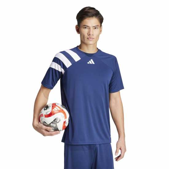 Adidas Мъжка Риза Fortore 23 Football Shirt Mens морско син 2/бял 